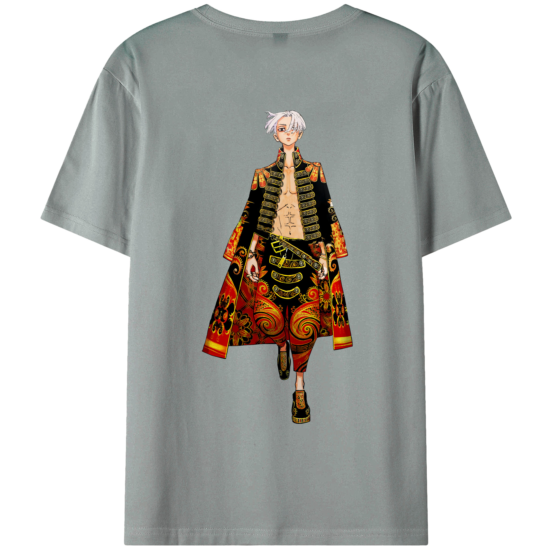 （画像用） 東京リベンジャーズ Tokyo Revengers 綿100％ メンズ半袖Tシャツ（バックプリント） 通気性